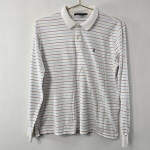 Ralph Lauren Golf Long Sleeve Striped Polo Shirt Stripes Womens Size M Medium